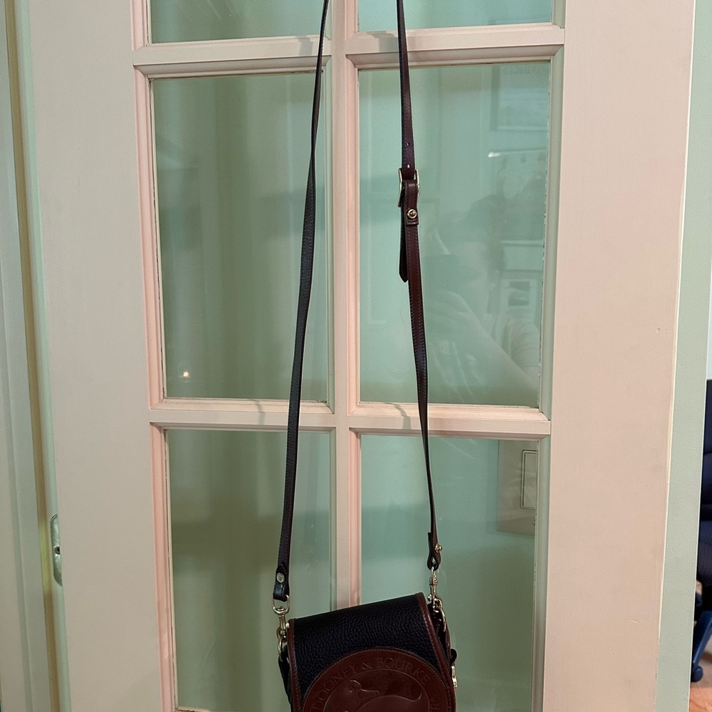 Dooney & Bourke Black and Brown Leather Crossbody Bag
